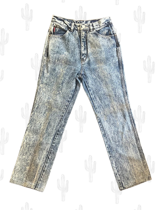 Acid Washed Gloria Vanderbilt Jeans- 0