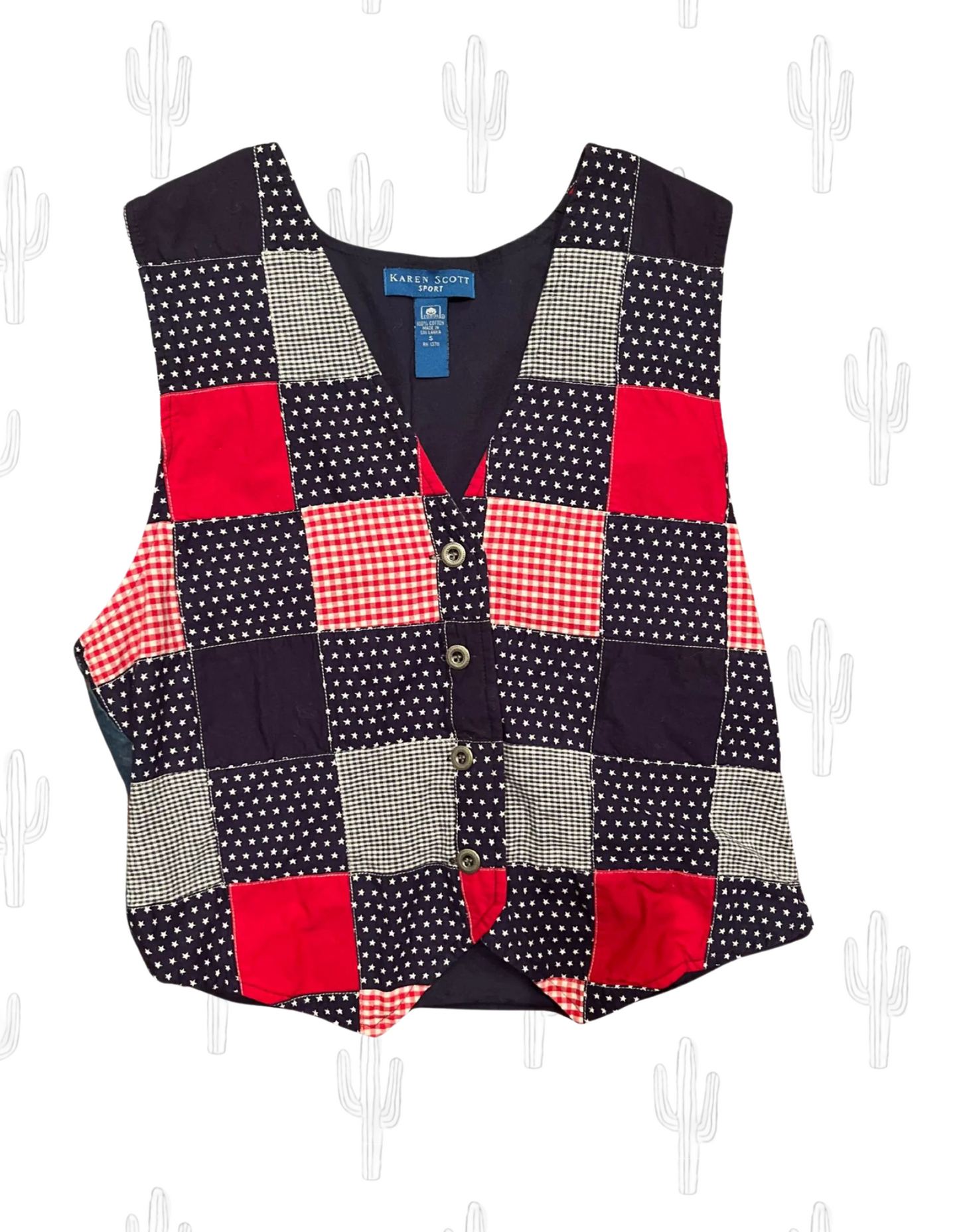 Karen Scott Americana Vest- S