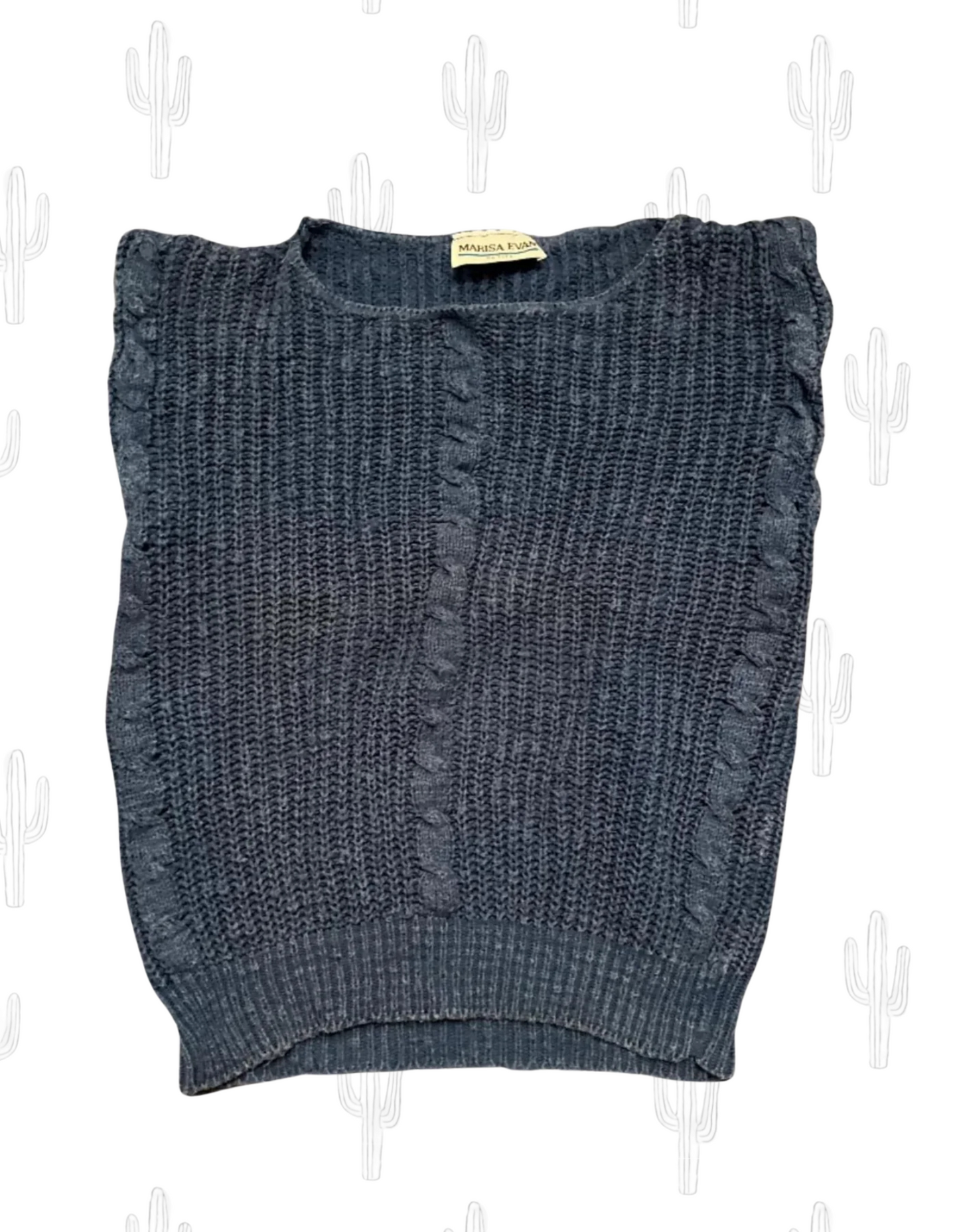 Cable Knit Sweater Vest- Petite/XS