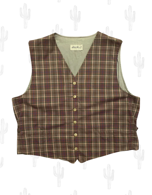 Plaid Eddie Bauer Vest- L