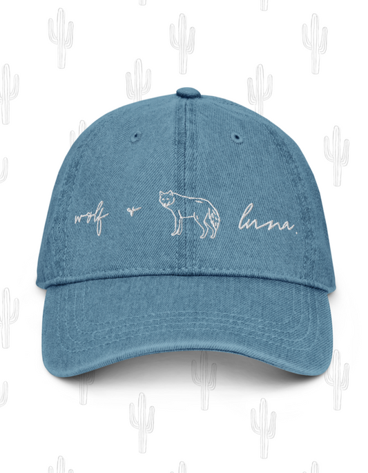 Denim Wolf & Luna Daddy Hat