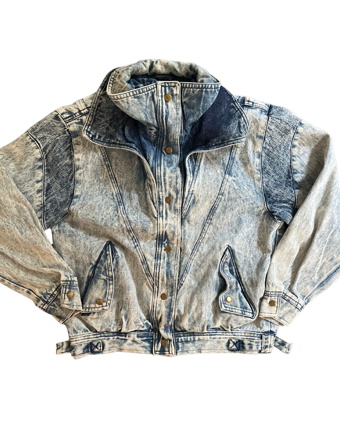 Vintage Acid Washed Denim Jacket- S