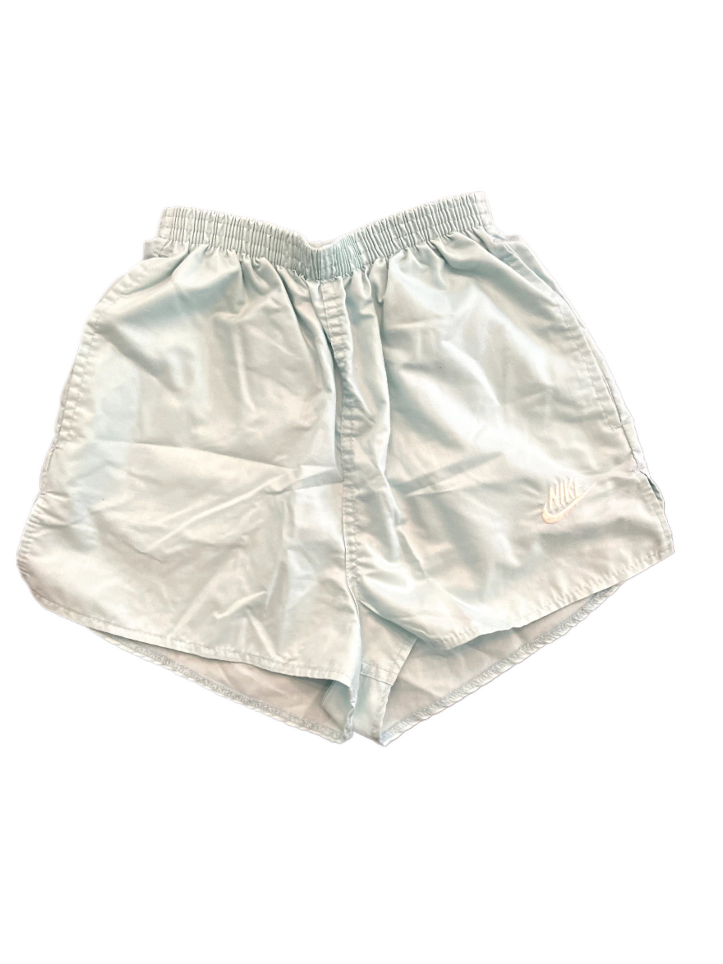 Baby Blue Vintage Nike Shorts- Youth S